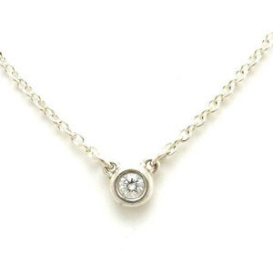 TIFFANYCo Tiffany By the Yard Necklace Pendant Silver Diamond